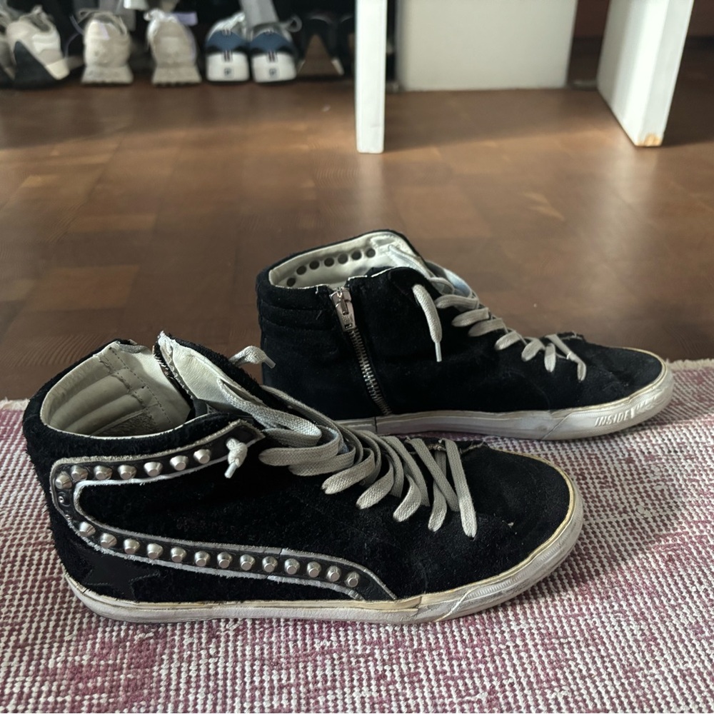 Golden Goose Black and White Sneakers